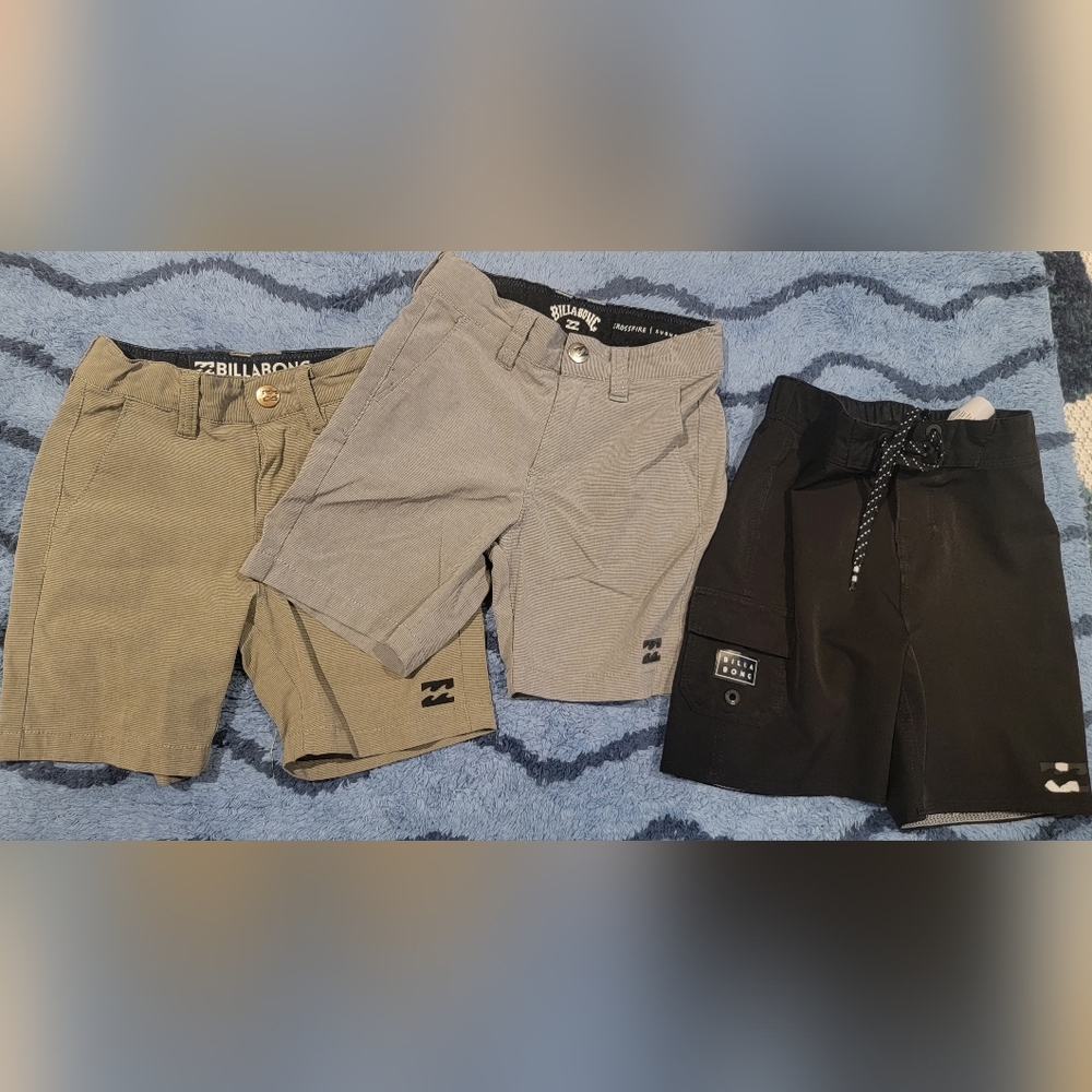 Billabong Kids sz3 hybrid walk and board shorts bundle
